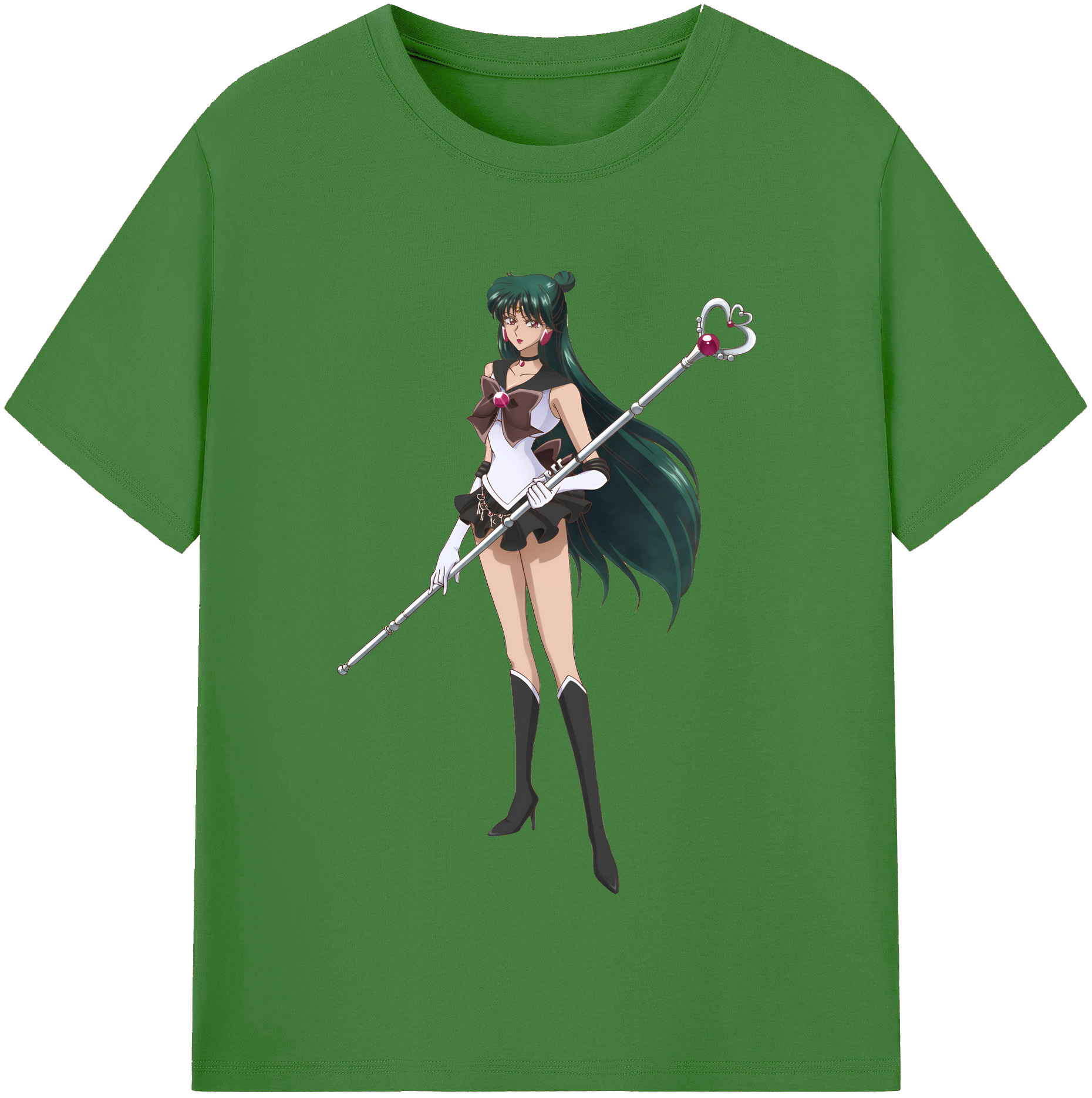 （画像用） 美少女戦士セーラームーン 冥王せつな Sailor Moon Meiou Setsuna レディースカジュアルプリントTシャツ（綿100％）